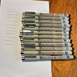 Pima Micron, archival ink pens (12)